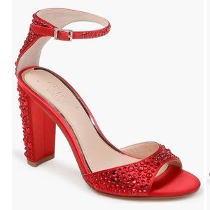BNIB Jewel Badgley Mischka Jillian Crystal Sandal